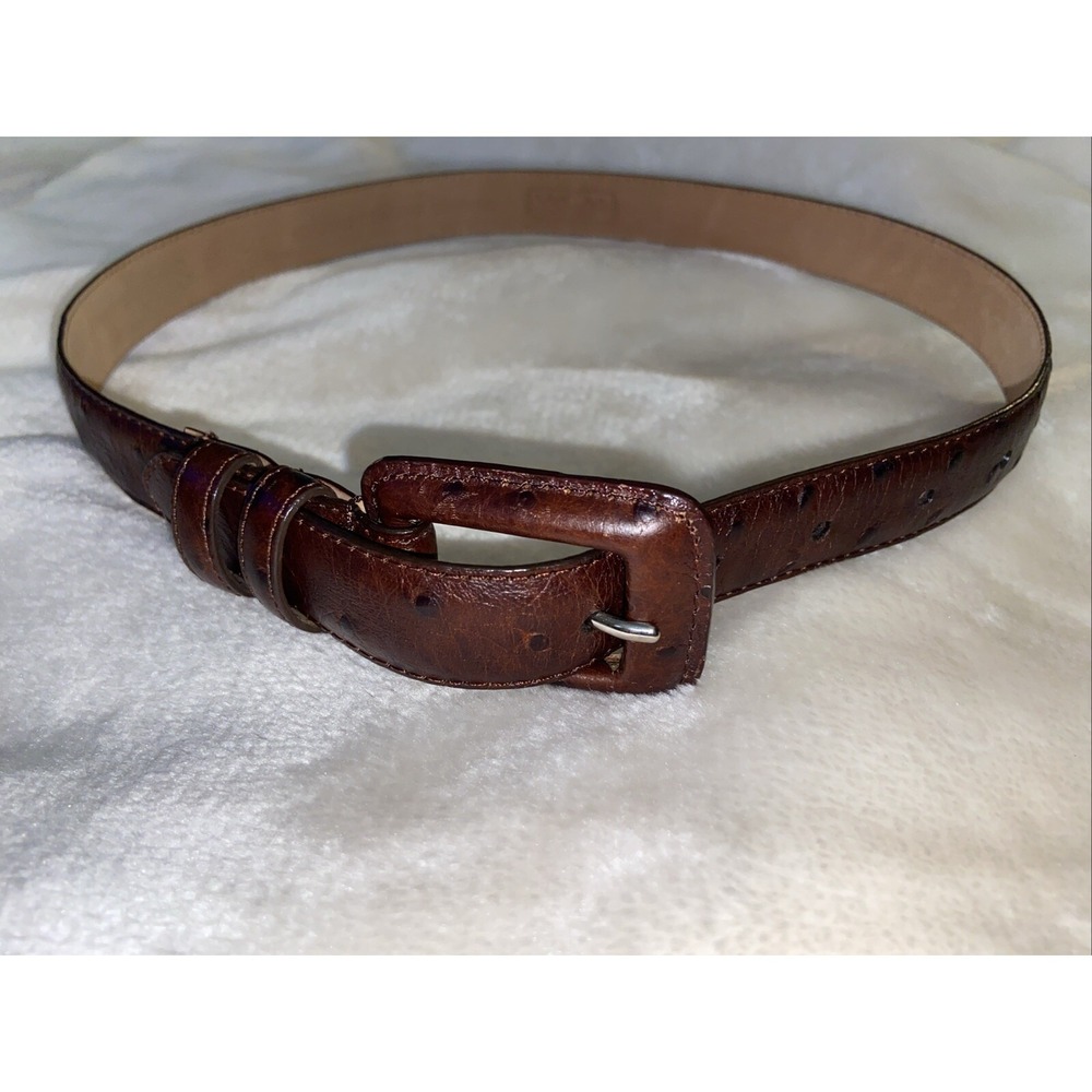 WCM GENUINE LEATHER BELT AUZE SMALL BROWN